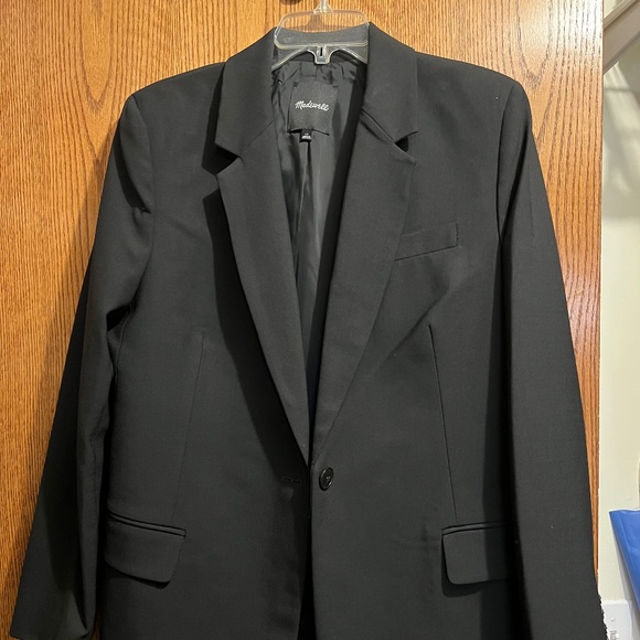Madewell The Kline blazer in black, wool blend - Picture 3 of 4